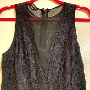 Bebe Black Lace Sheer Dress 8